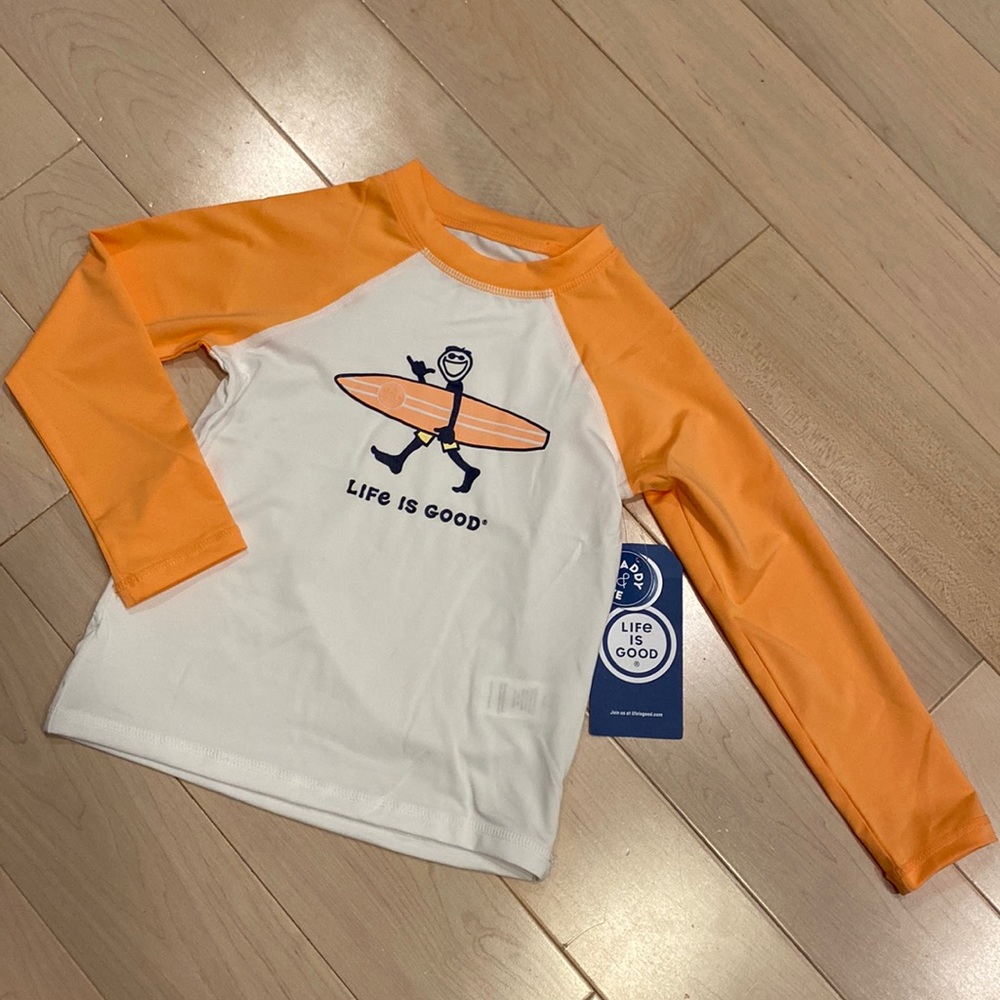 Life is good boys long sleeve rash guard